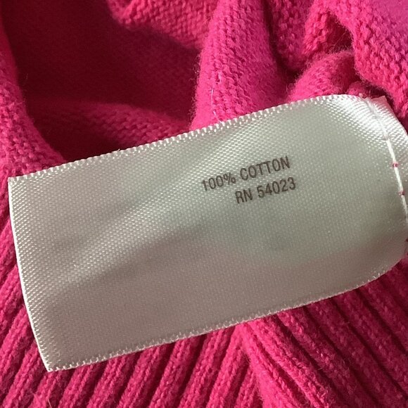 Old Navy Girls Sweater Size M (8) Pink Cardigan W/ Crew Neck Button Front Cotton - Picture 5 of 10